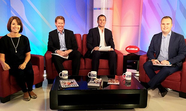 The First Bounce team: Nat Edwards, Cam Ling, Wayne Carey and Matt Thompson - ${keywords}